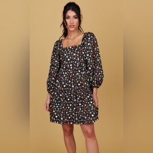 CROSBY by Mollie Burch Piper Floral Sundress with Bishop Sleeves Medium (5343)